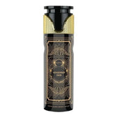 Deodorant Goodness Oud Black met zwarte en gouden fles en ingewikkeld ontwerp